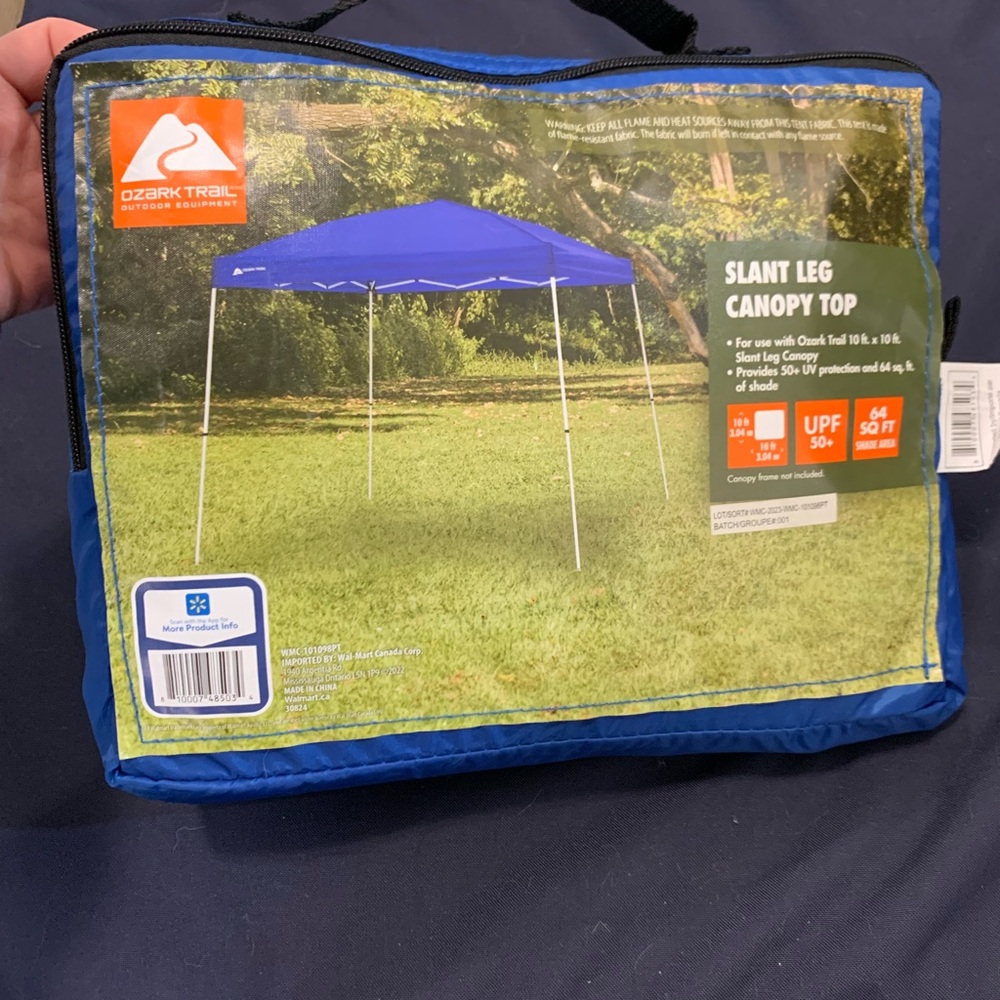 Ozark Trail Blue Slant Leg Canopy Top NEW